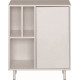 Armoire Basse de Bureau Blanche 1 Porte 5 Niches