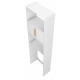 Armoire WC 2 Portes Blanches 182 cm 4 Niches