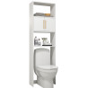 Armoire WC 2 Portes Blanches 182 cm 4 Niches