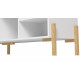 Meuble TV 80 Pouces Blanc 1 Porte Coulissante 4 Niches
