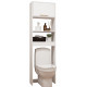 Meuble WC Blanc 1 Abattant 182 cm 4 Niches