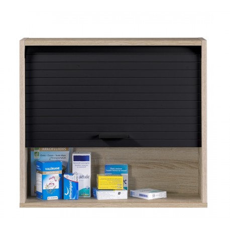 Meuble de Cuisine Hauteur 53.6 cm Chêne et Noir
