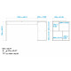 Bureau et Rayonnage Blanc 4 Niches OFFICE