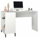 Bureau d'Angle Blanc et Meuble de Rangement 2 Niches