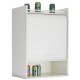 Meuble de Cuisine Blanc 1 Rideau 3 Niches