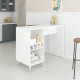 Comptoir de Cuisine - Table 6 Niches Blanc 135 cm