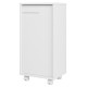 Caisson Roulant de Rangement Blanc 1 Porte H 77 cm