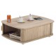 Table Basse Rectangle 80 cm Chêne 4 Rideaux