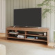 Meuble TV 65 Pouces Blanc 5 Niches 153 cm