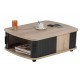 Table Basse Rectangle 80 cm Chêne 4 Rideaux