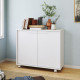 Buffet Armoirette 2 Portes 4 Niches Blanc L 90 cm