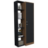 Armoire et Rayonnage Châtaignier Noir 9 Niches 2 Portes