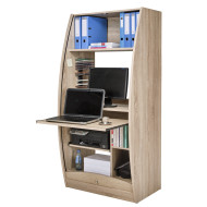 Armoire Informatique Galbée Largeur 80 cm wengé