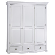 Armoire Penderie 3 Portes 3 T Blanche