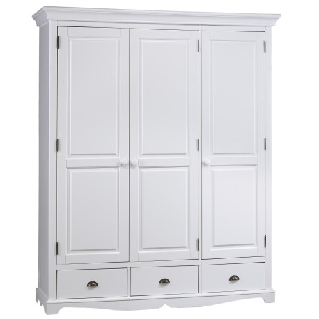 Armoire Penderie 3 Portes 3 T Blanche