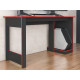 Bureau Gamer Noire Rouge 136 cm