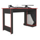 Bureau Gamer Noire Rouge 136 cm