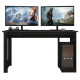 Bureau Gamer Noire Rouge 136 cm