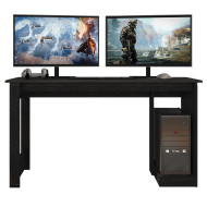 Bureau Gamer Noire Rouge 136 cm