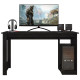 Bureau Gamer Noire Rouge 136 cm