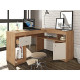 Bureau d'Angle Blanc Caisson et Rangements