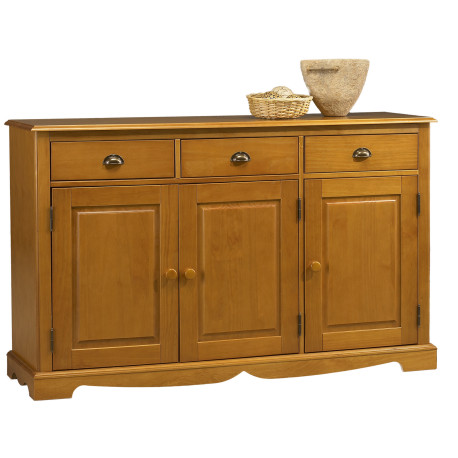buffet merisier, bahut 4 portes louis philippe