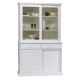 Meuble vaisselier blanc 4 portes coulissantes 40844