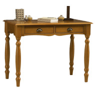 Table à écrire style anglais pin miel 2 tiroirs 38150