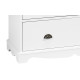 Commode blanche 5 tiroirs de style anglais 40105