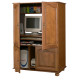 Armoire Informatique Chêne 4 Portes 7 Niches L 97 H 141 P 54 cm