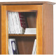 Bibliothèque Vitrine 3 Portes Vitrées Merisier 12 Niches L 120.6 H 182.2 P 33 cm