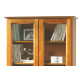 Vitrine 2 Portes Vitrées Merisier 5 Etagères 6 Niches L 82.4 H 182.2 P 33 cm