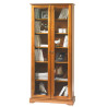 Vitrine 2 Portes Vitrées Merisier 5 Etagères 6 Niches L 82.4 H 182.2 P 33 cm