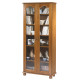 Vitrine Bibliothèque 2 Portes Vitrées Chêne 6 Niche L 82.4 H 182.2 P 33 cm