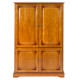 Armoire Informatique Merisier 4 Portes 7 Niches L 97 H 141 P 54 cm