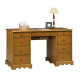 Bureau Ministre Pin Miel Style Anglais Charme 9 Tiroirs L 137.5 H 74.7 P 58.3 cm