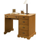 Bureau 1 Caisson Pin Miel 5 Tiroirs 1 Etagère L 100 H 74.7 P 58.3 cm