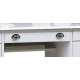 Bureau 2 Caissons Blanc 9 Tiroirs de Style Anglais L 137.5 H 74.7 P 58.3 cm