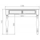 Table à écrire style anglais blanc 2 tiroirs