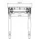 Table à écrire style anglais blanc 2 tiroirs