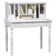 Meuble Secrétaire Blanc Style Anglais 4 Tiroirs 7 Niches L 100 H 114.3 P 56.4 cm