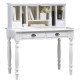 Meuble Secrétaire Blanc Style Anglais 4 Tiroirs 7 Niches L 100 H 114.3 P 56.4 cm