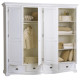 Armoire Penderie Blanche 4 Portes 4 Tiroirs 4 Etagères L 212 H 195 P 54 cm