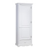 Bonnetière Blanche Style Anglais 1 Porte 1 Tiroir 4 Niches L 70 H 186 P 42 cm