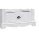 Bonnetière Blanche Style Anglais 1 Porte 1 Tiroir 4 Niches L 70 H 186 P 42 cm