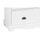 Commode Blanche 5 Tiroirs Style Anglais L 96.2 H 97.4 P 42.5 cm
