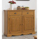 Buffet Pin Miel  2 Portes 2 Tiroirs 2 Niches Style Anglais  L 101 H 90 P 42 cm