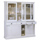 Vaisselier Blanc 6 Portes Coulissantes 3 Tiroirs 10 Niches L 178.6 H 199 P 42.3 cm