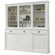 Vaisselier Blanc 6 Portes Coulissantes 3 Tiroirs 10 Niches L 178.6 H 199 P 42.3 cm