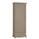 Armoire Bonnetière Taupe Style Anglais 3 Etagères 4 Niches L 70 H 186 P 42 cm